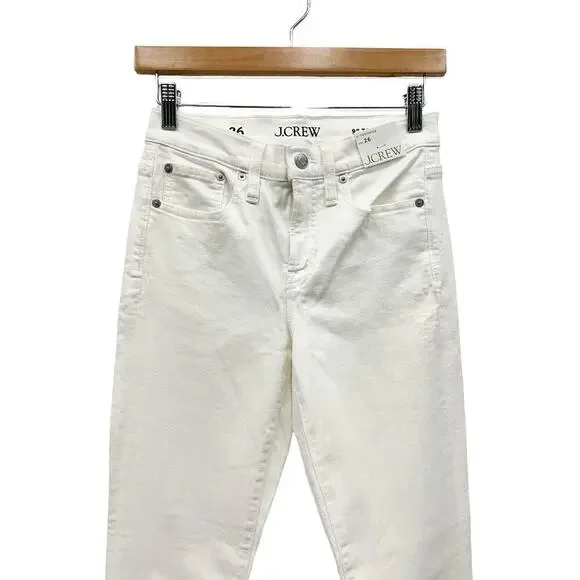 J.Crew 9" toothpick jean in white wash BQ310 size 26 NWT - Picture 3 of 8